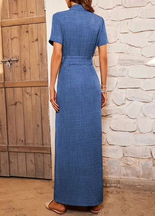 Casual Short-sleeved Denim Dress