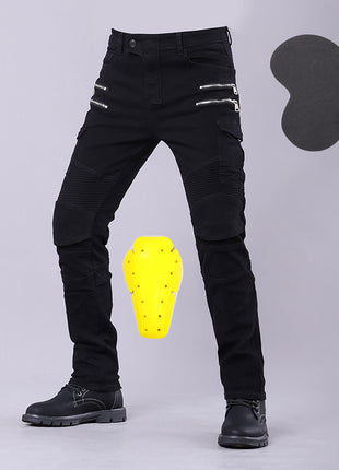 Motorcycle Riding Jeans + Pair of Protective Gear