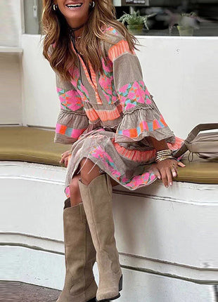 Korean Pullover V-neck Dress