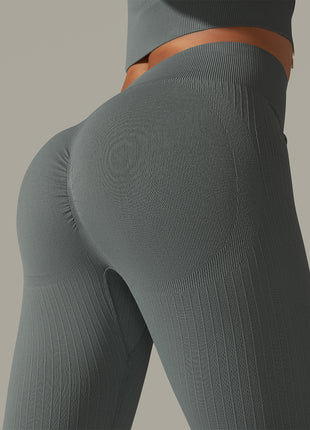 Tight Striped High Waist Yoga Pants