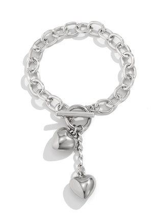 Thick Chain with Shiny Lock and Key Pendant Necklace Single or Combinations