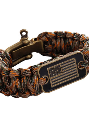 Zinc Alloy Paracord Bracelet
