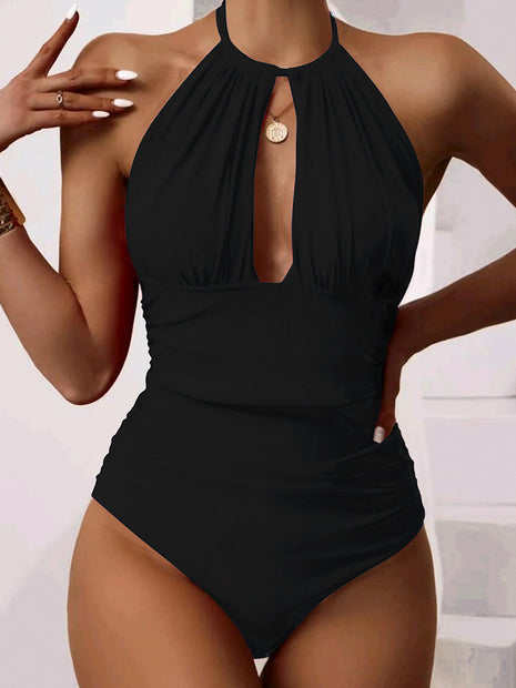 New One-piece Halter Hot Spring Swimsuit