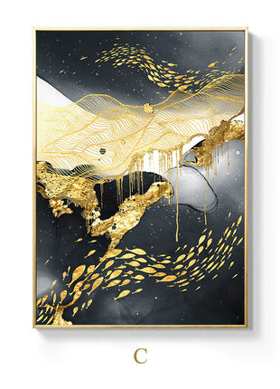 Golden Black & White - 70x105 cm