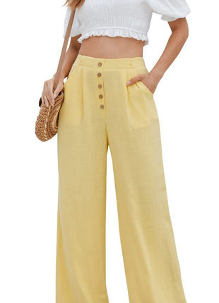 Cotton And Linen Casual Straight Pants