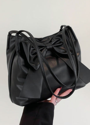 Bow Tote Leather Handbag