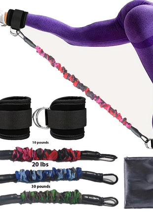 Ankle Strap Resistance Bands Hip Leg Strength Pull Rope Fitness Elastic Training Home Yoga Pilate Crossfit Workout Gym Equipment