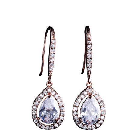 AAA Zircon Drop-shaped Ear Hooks