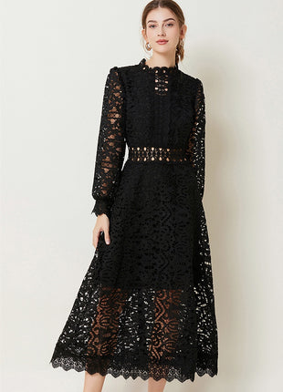 French Long Sleeves Dress