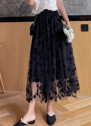 Mesh Summer Cover Slim Skirt