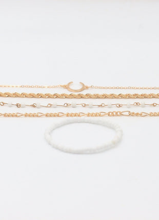 Moon Creative Rice Bead Bracelet Set 5 Piece