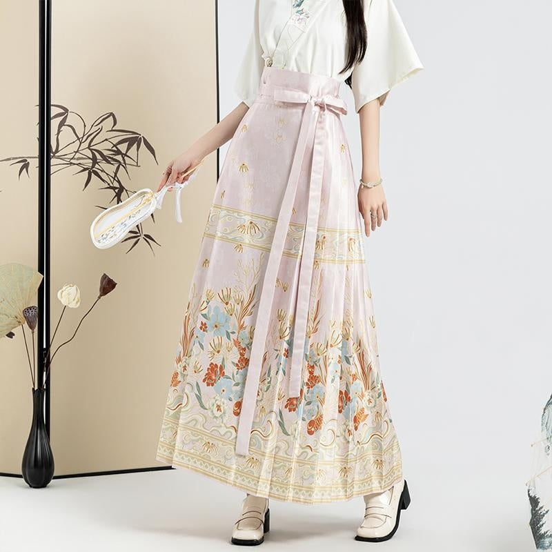 Graceful Personality Ethnic Style Hatchet Face Skirt