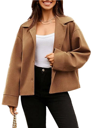 Short Small Suit Long Sleeve Button Coat