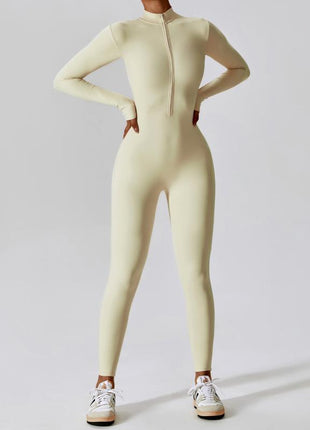Zipper Long Sleeve Yoga Jumpsuit