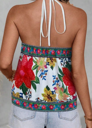 Open Shoulder Vest with Front Placket Top