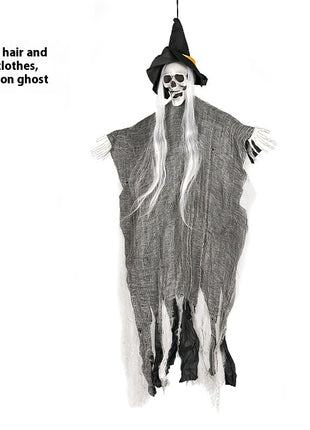 Halloween Skull Hanging Ghost White Hair Band