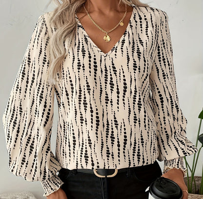 V-neck Elegant Autumn Shirt