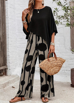 Summer Casual Women's Trousers Suit