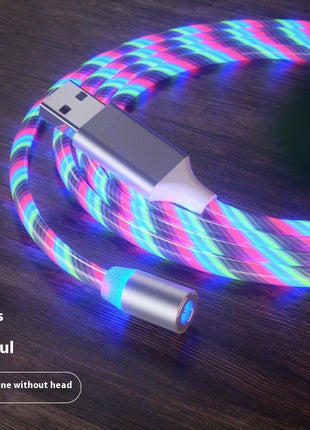 Magnetic 2-meter Cable Magnet Fast Charging Lighting Micro USB Cable LED