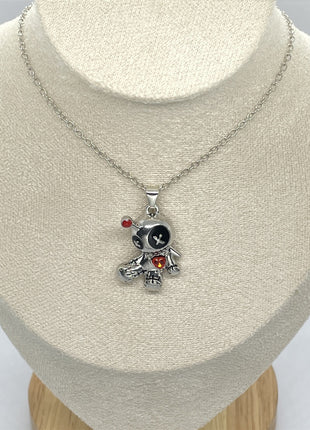 Red Heart Voodoo Doll Halloween Necklace