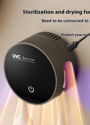 Disinfection Toothbrush Holder – Double UVC UV Sterilization, Drying &amp; Portable USB Charging Box