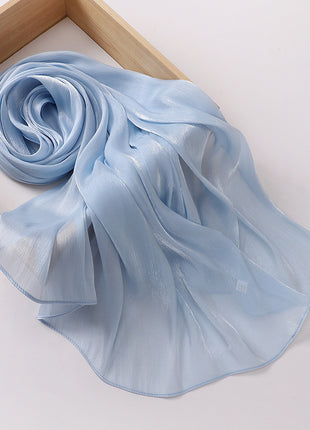 Breathable Cool Island Satin Smooth Silk Toe Scarf