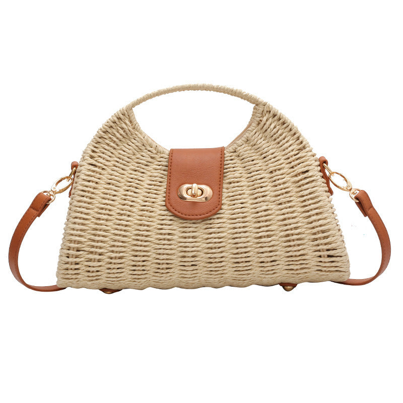 Fashion Straw Clash Handbag