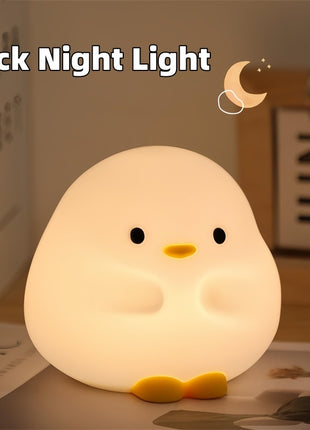 Cute Duck Silicone LED Night Lamp Touch Sensor