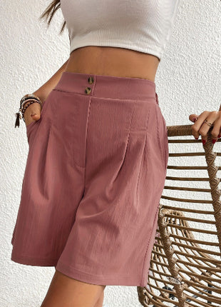 Loose High Waist Wide Leg Shorts