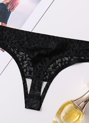 Cotton Jacquard Seamless Tape Thong Panties