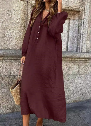 Artistic Cotton and Linen Dress