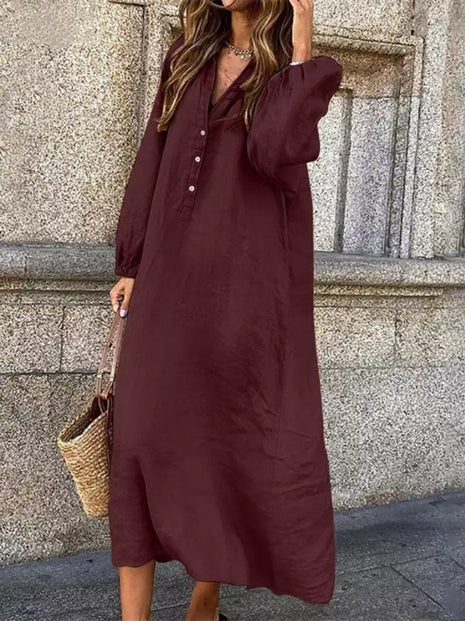 Artistic Cotton and Linen Dress