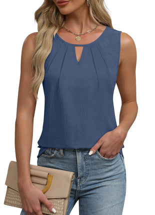 Round Neck Sleeveless Casual T-shirt
