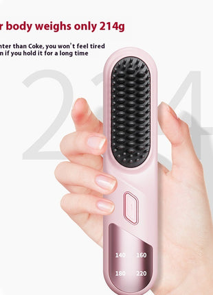 Cordless Wet & Dry Hair Straightener Brush