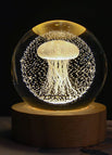 Solid Wood Lamp Holder / Jellyfish 6CM
