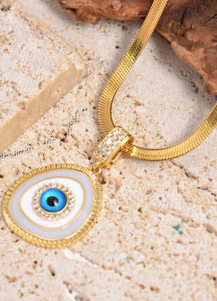 Blue Eye Zircon Necklace