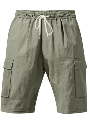 Men's Air-permeable Beachwear Linen Loose Multi-pocket Casual Shorts