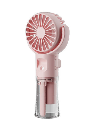 Portable Handheld Spray Fan 4-Speed Water Spray Mist Fan Summer Cooling Artifact USB Charging Summer Outdoor Mini Fan