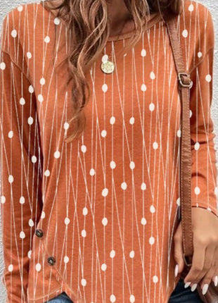 Round Neck Long Sleeve Loose Shirt