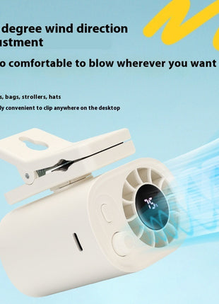 Portable Clip Fan – USB Rechargeable, Adjustable, and Quiet Cooling