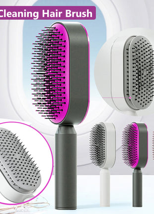 One-click Self-Cleaning Hairbrush
