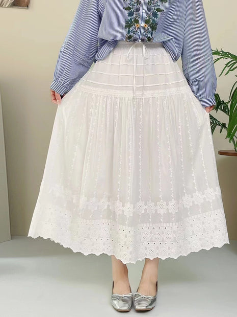 French Sweet A- Line High Waist Slimming Skirt