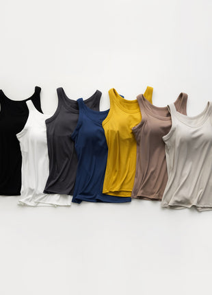 Wear-free Bra Strap Chest Pad Integrated Thread Camisole