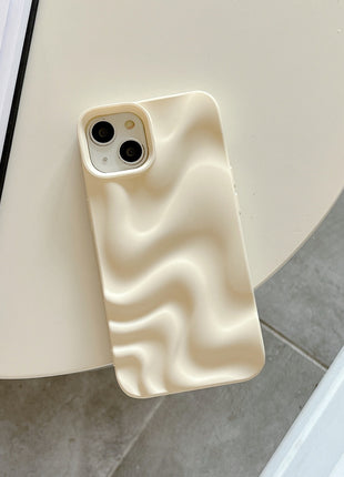 iPhone 14/15/16 Pleated Water Drop-resistant Soft-Shell Case