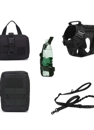 5 Pieces Set Tactical Dog Harness German Shepherd K9 Training Vest Dog Harness And Leash Set For All Breeds Dogs