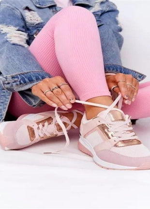 Plus Size Casual Platform Lace-up Wedge Shoes