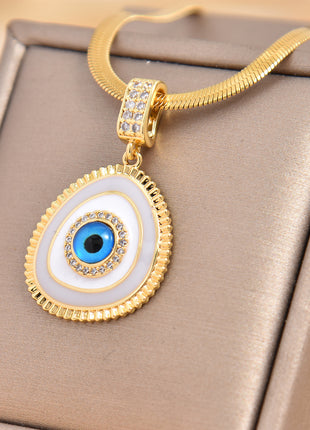Blue Eye Zircon Necklace
