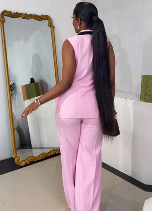 Vest Trousers Long Pants Two-piece Set Suit