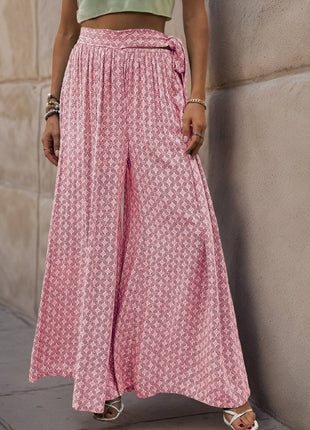 Lace Flared Wide Leg Pants