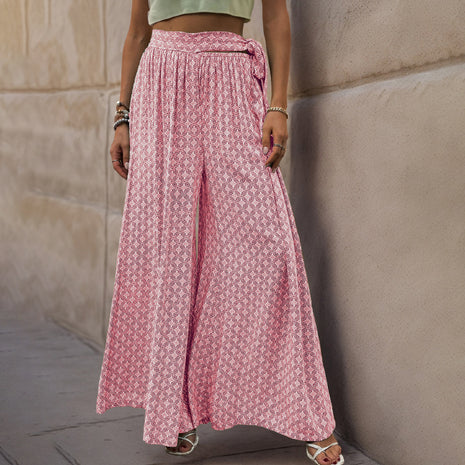 Lace Flared Wide Leg Pants